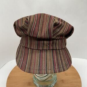 Filippo Catarzi Designed Striped Gatsby Newsboy Hat made in Italy